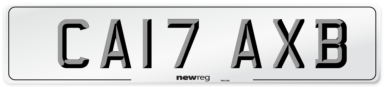 CA17 AXB Number Plate from New Reg
